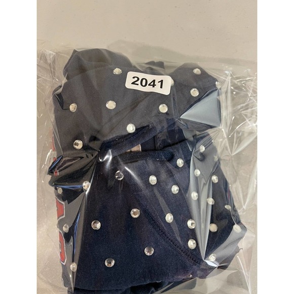 Furst Of A Kind Womens Cropped Hoodie Studded‎ Drawstring Gonzaga Bulldog Blue - Picture 11 of 11